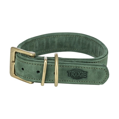 Trixie Hundehalsband Reines Leder Salbeigrün